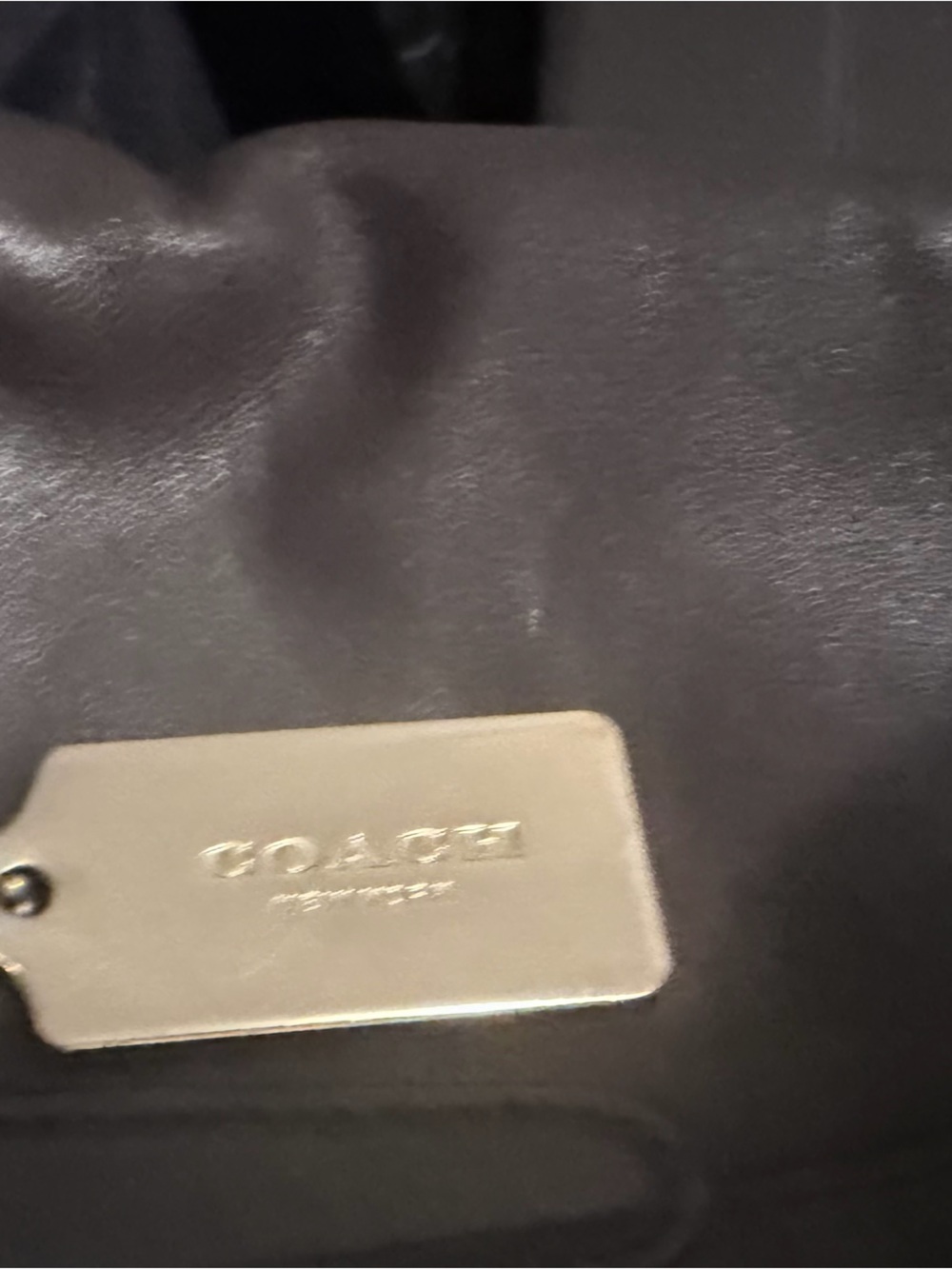 Coach Shoulder Bag in Black with Gold Tag